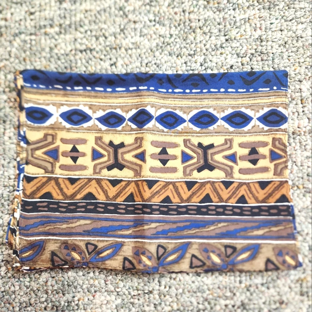 Bloomingdale's Tribal Pattern Silk Oblong Scarf